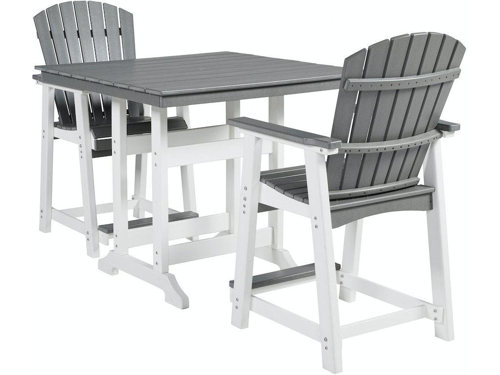 Transville 3 PC Square Counter Height Dining Set