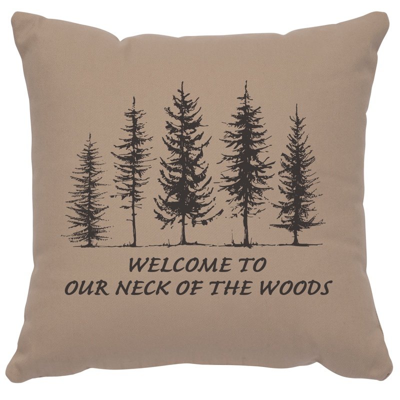"Neck of Woods" Image Pillow - Cotton Alabaster