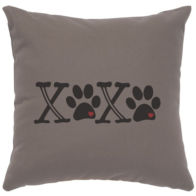 "XOXO" Image Pillow - Cotton Chrome