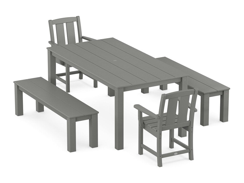 Mission 5-Piece Parsons Dining Set with Benches Photo