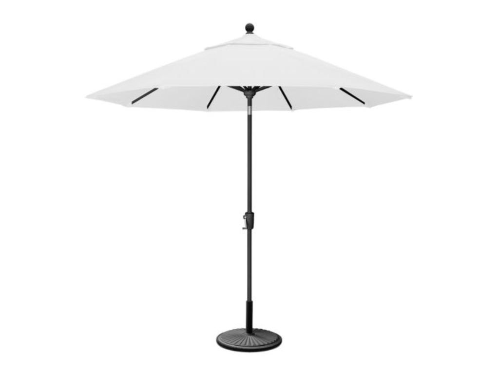 POLYWOOD Black 9' Tilt Market Umbrella & Base | Retreat Home Furniture