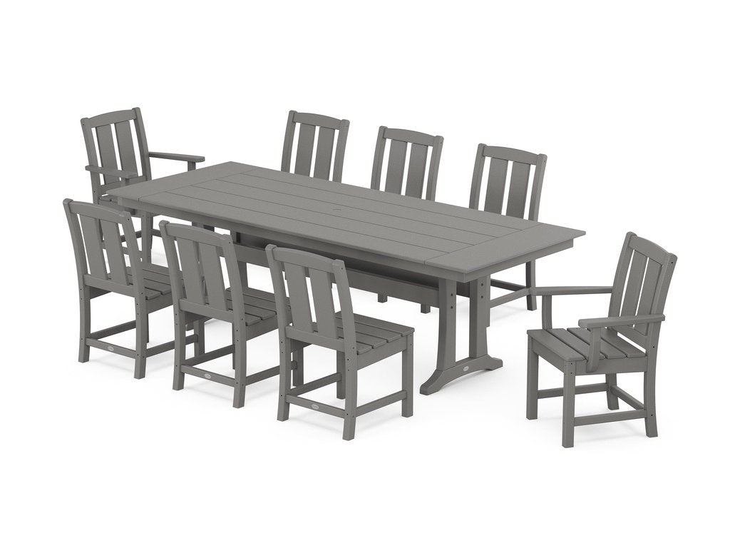 Mission 9-Piece Farmhouse Dining Set with Trestle Legs Photo