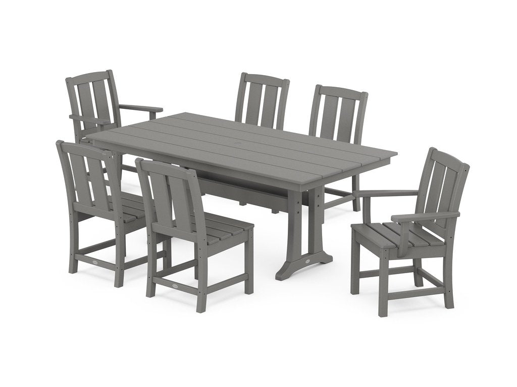 Mission 7-Piece Farmhouse Dining Set with Trestle Legs Photo