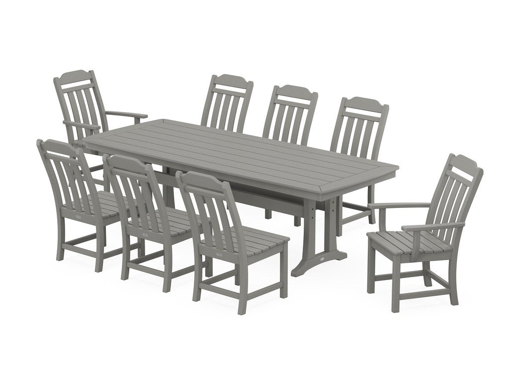 Country Living 9-Piece Dining Set with Trestle Legs Photo