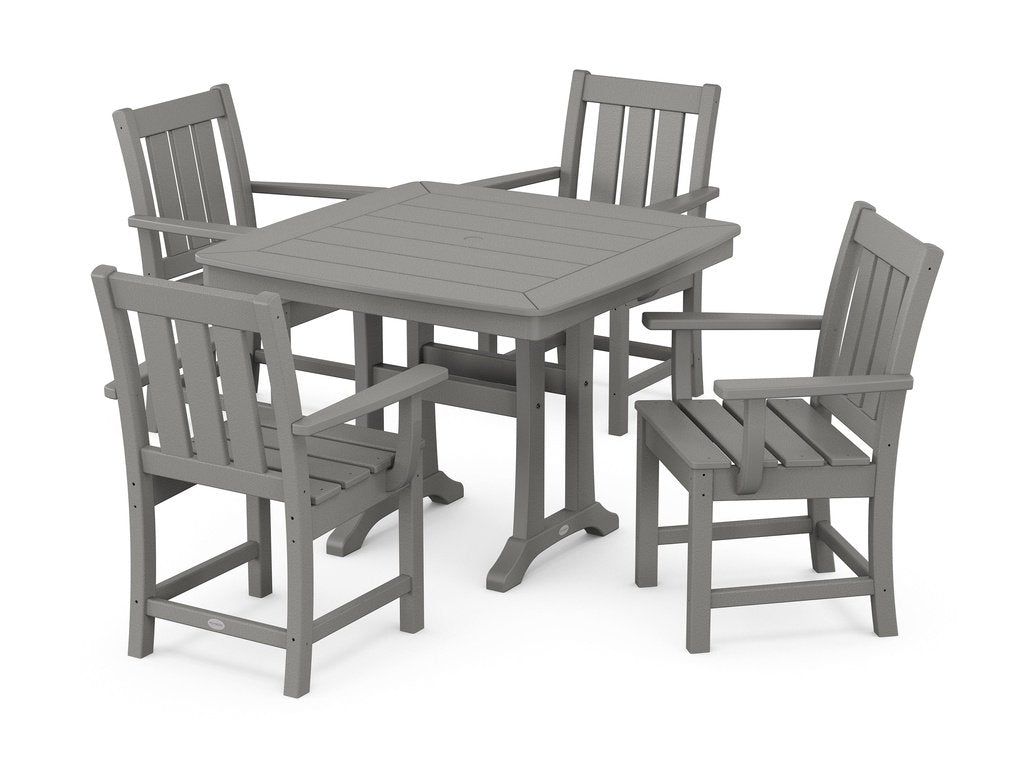 POLYWOOD Oxford 5Piece Dining Set with Trestle Legs Retreat Home