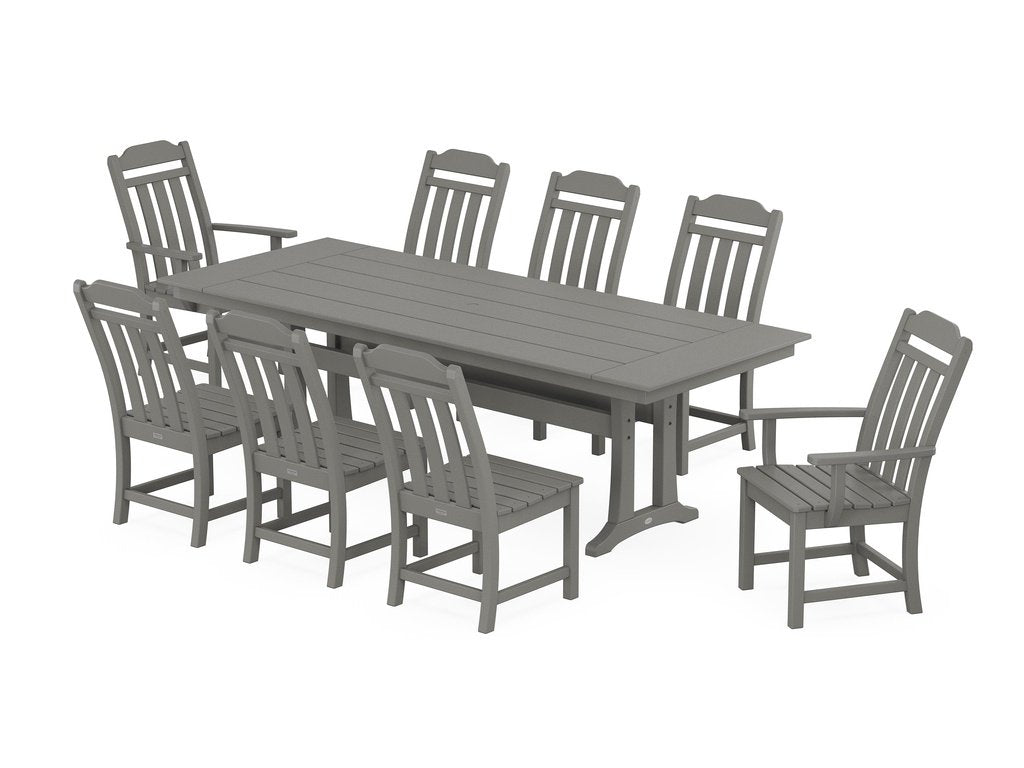Country Living 9-Piece Farmhouse Dining Set with Trestle Legs Photo