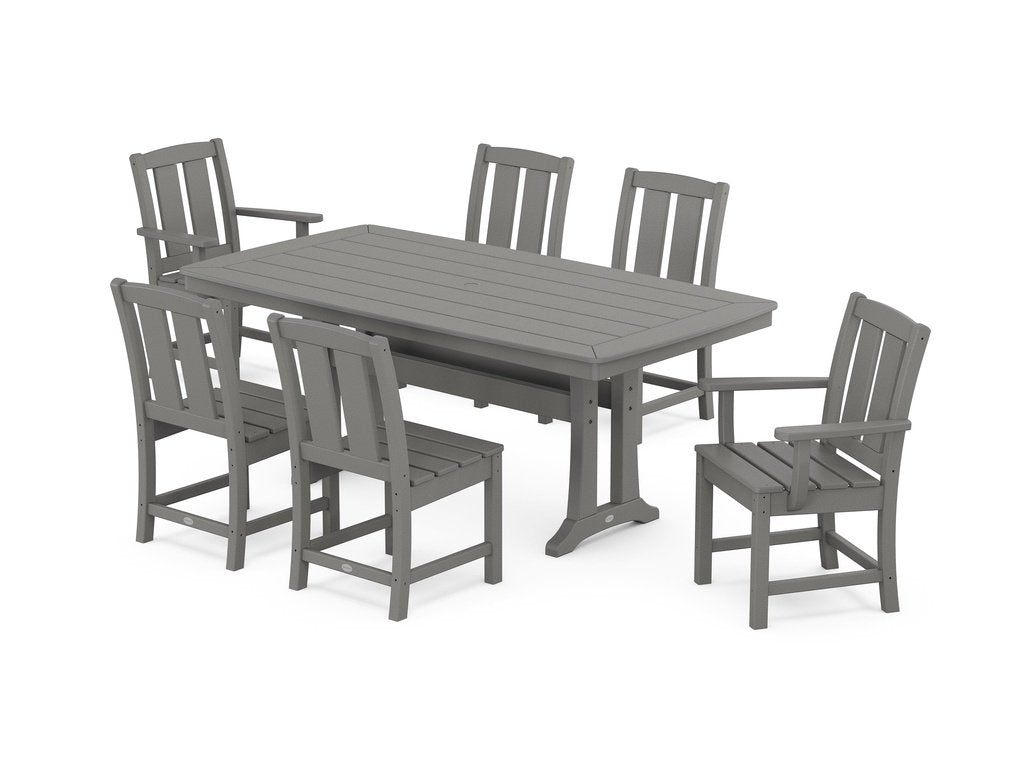 Mission 7-Piece Dining Set with Trestle Legs Photo