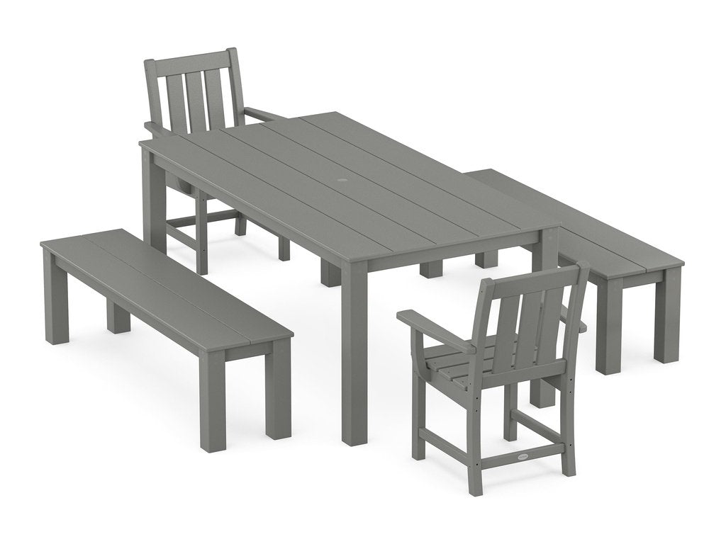 Oxford 5-Piece Parsons Dining Set with Benches Photo