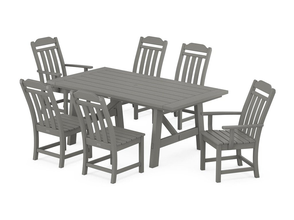 Country Living 7-Piece Rustic Farmhouse Dining Set Photo