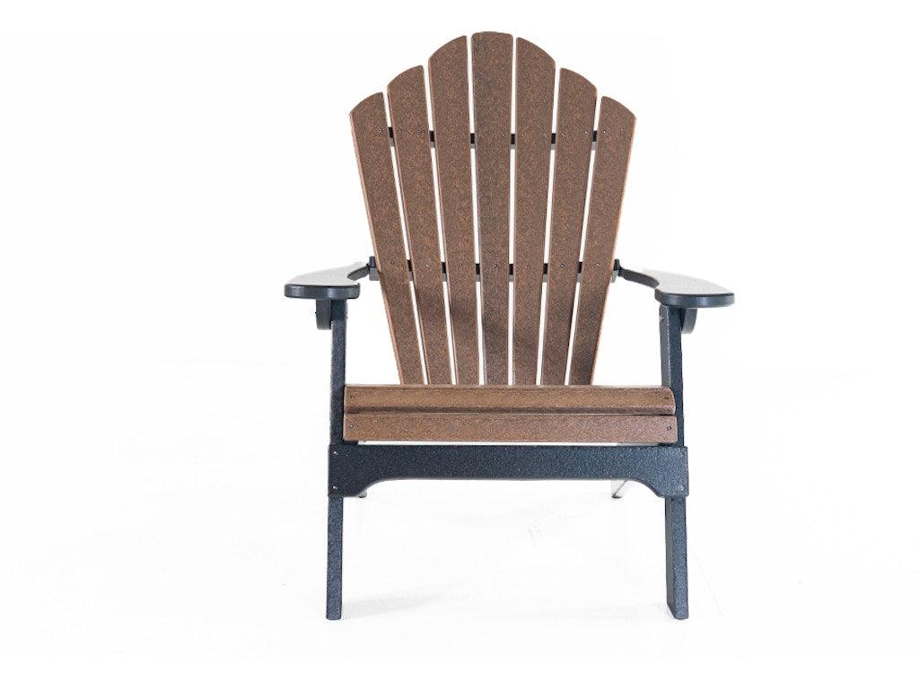 Premium Adirondack Chair - Black & Walnut