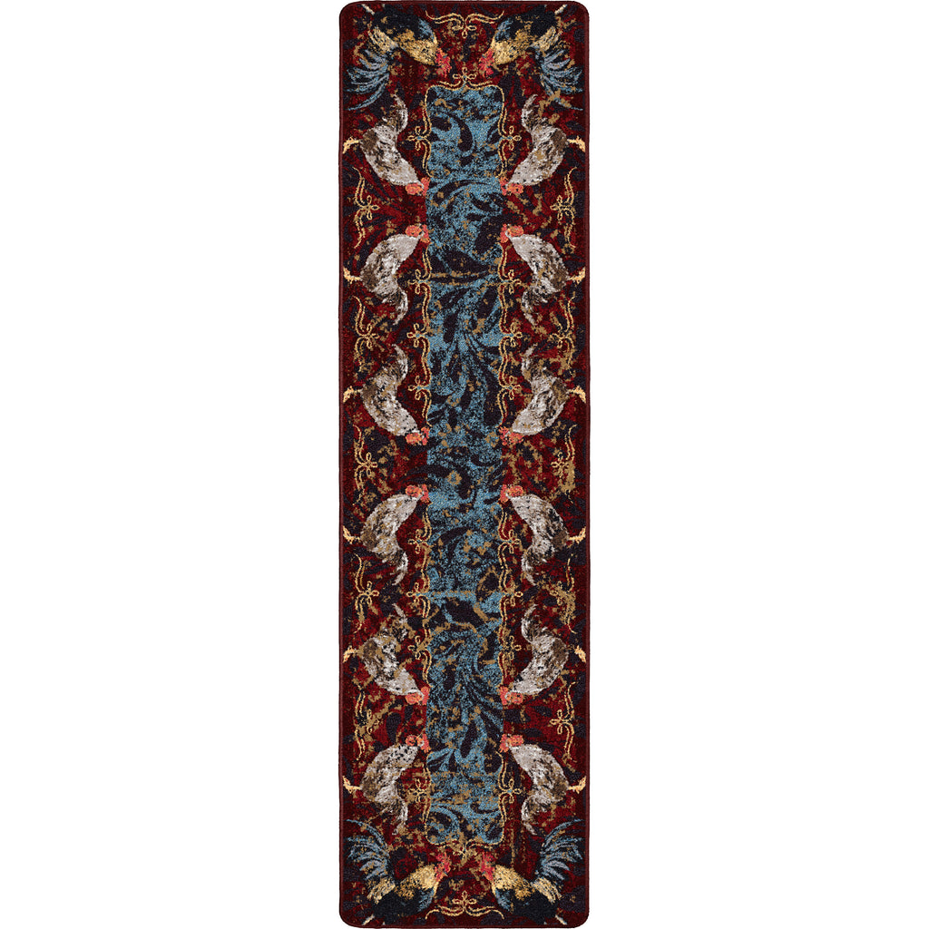 Pecking Order | Bordeaux Rug