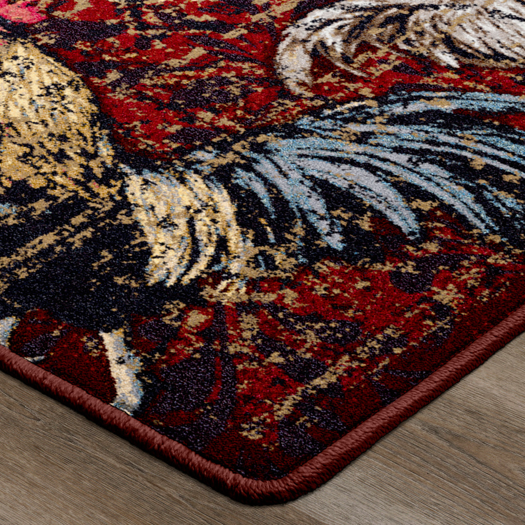 Pecking Order | Bordeaux Rug