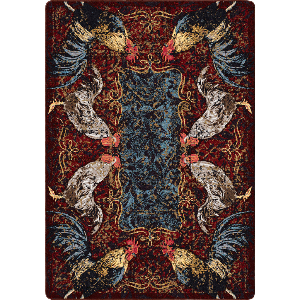 Pecking Order | Bordeaux Rug