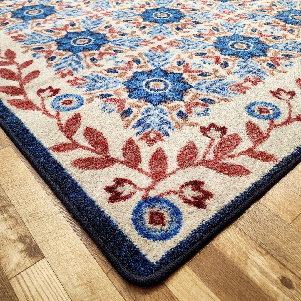 United Quilt | Antique Red White & Blue Rug