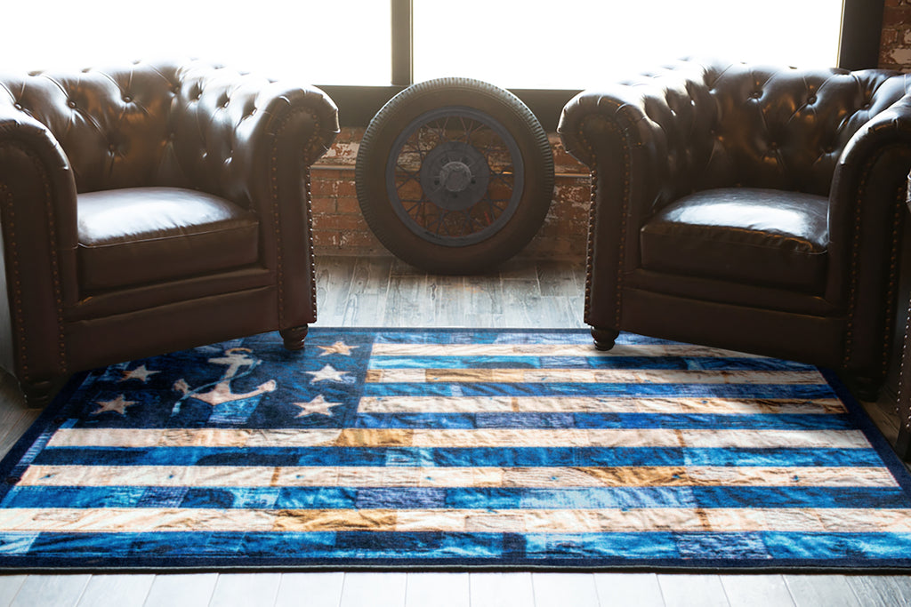 Blue Jean Anchor | Blues Rug
