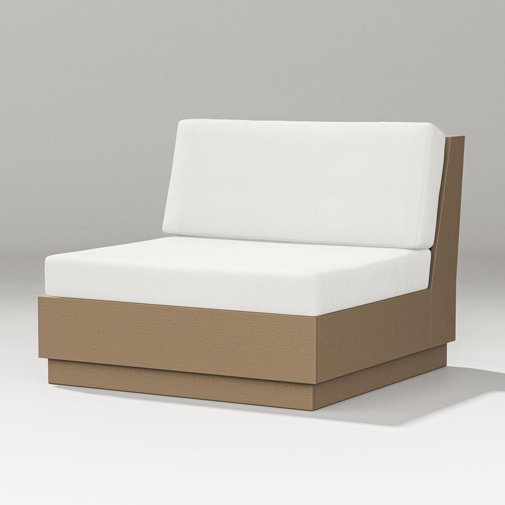 Elevate Modular Armless Chair | Natural Finish Retreat Home Furniture