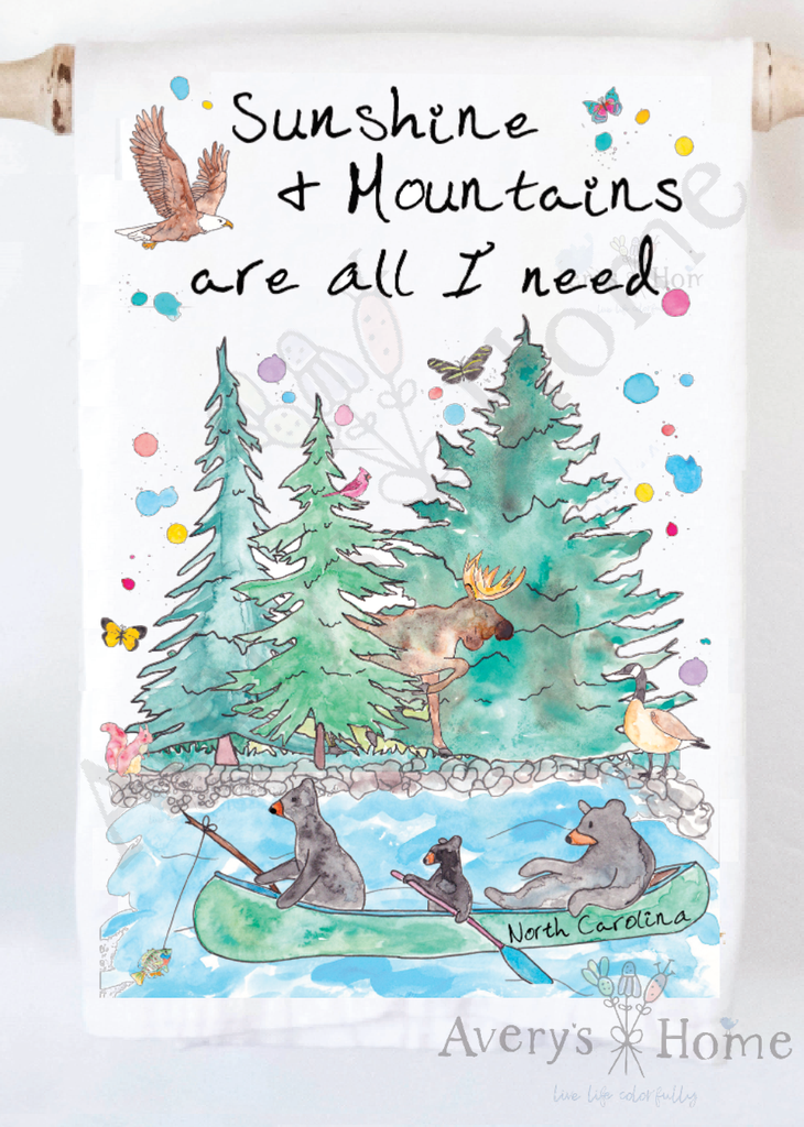 Sunshine & Lake / River Water Kitchen Towel - Retreat Home Furniture