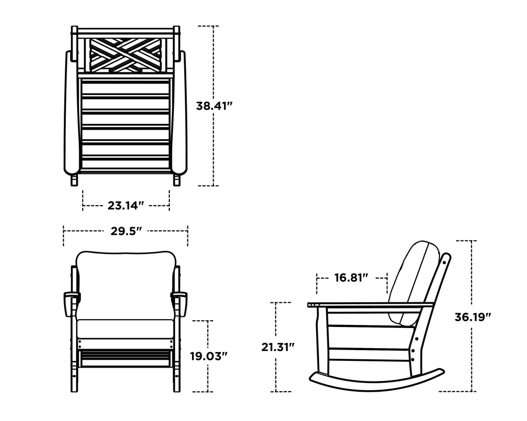 Chippendale Deep Seating Rocking Chair Retreat Home Furniture