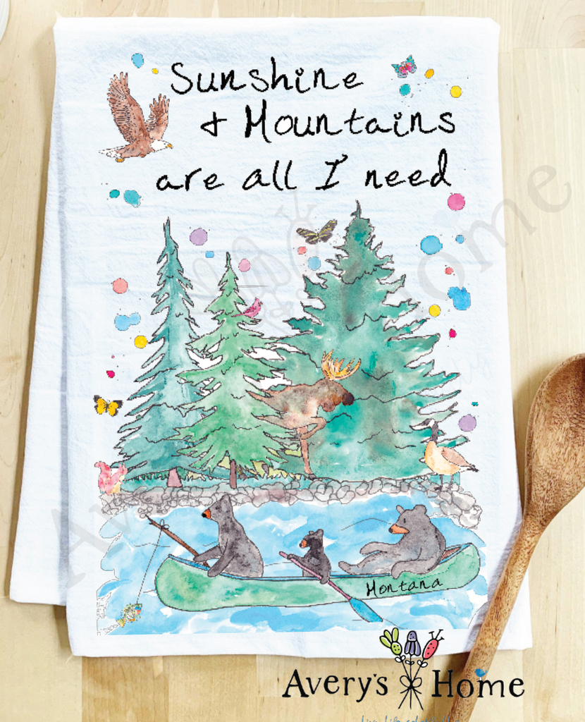 Sunshine & Lake / River Water Kitchen Towel - Retreat Home Furniture