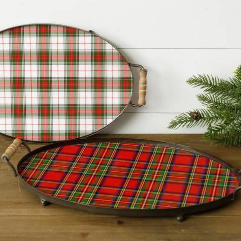 Holiday Tartan Plaid Tray - Retreat Home Furniture