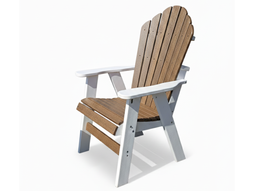 Poly Dining Height Patio Chair | White & Walnut Retreat Home Furniture