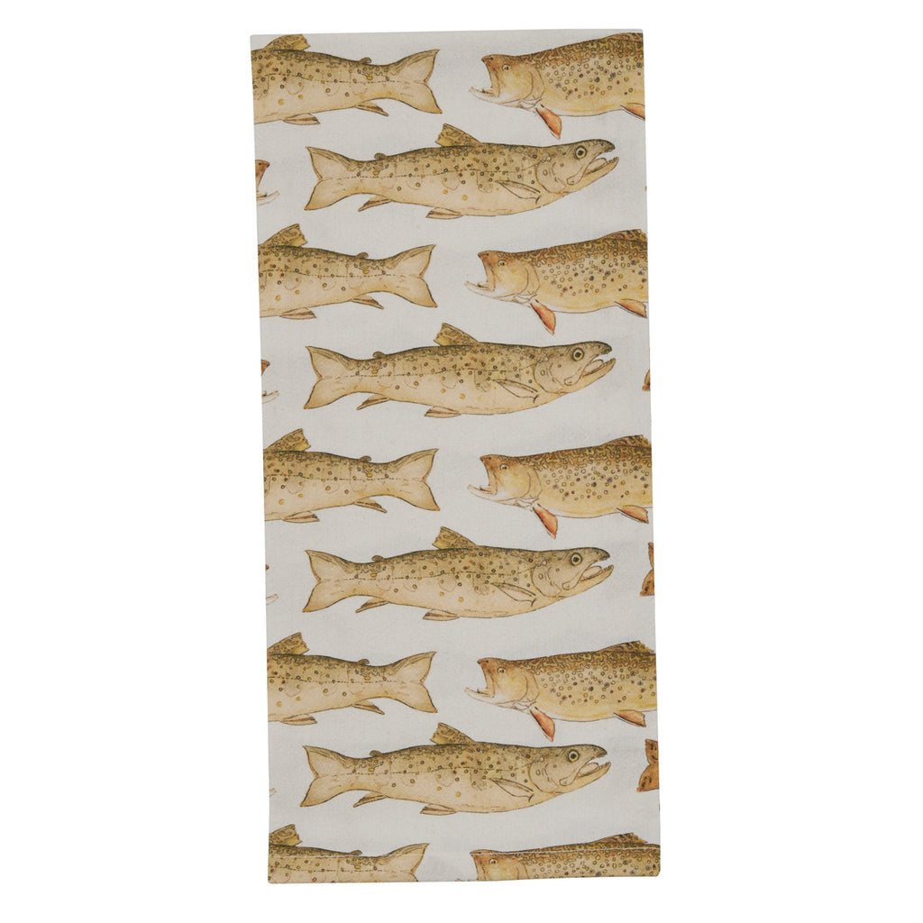 Mystic Seaport Trout Dishtowel