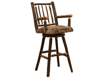 Hickory Heritage Swivel Counter Stool with Arms - Retreat Home Furniture