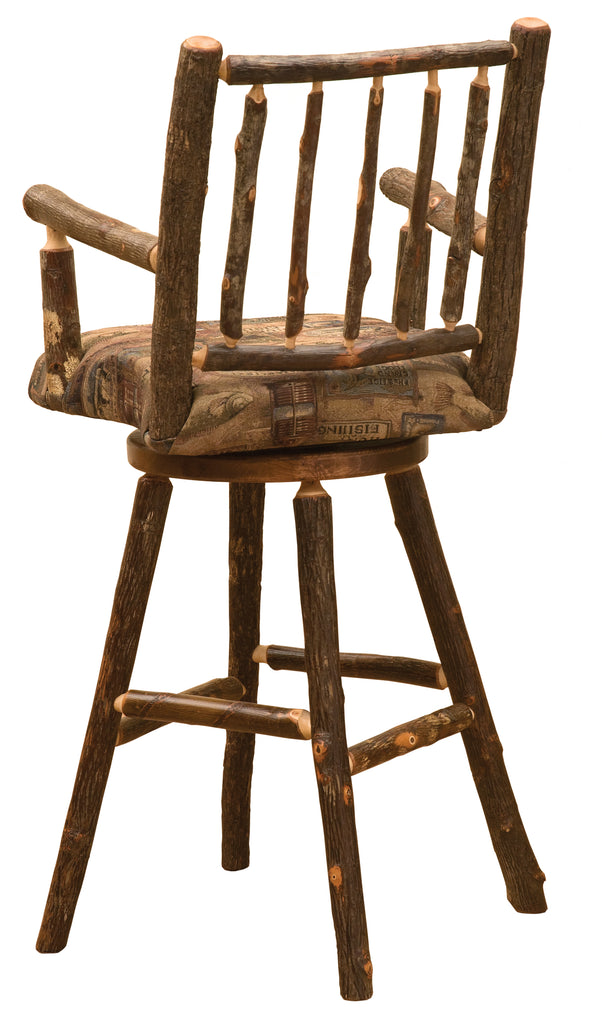 Hickory Heritage Swivel Counter Stool with Arms - Retreat Home Furniture