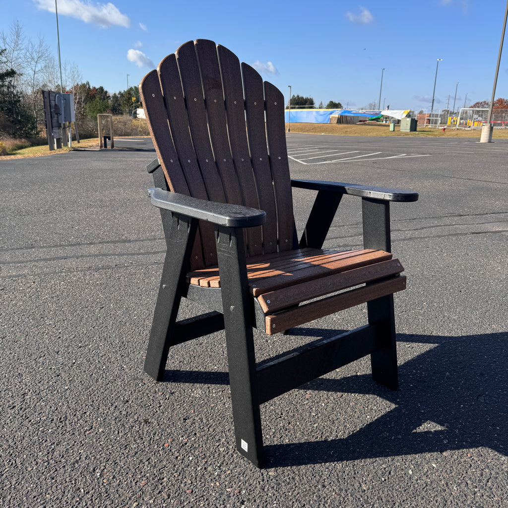 Dining Height Patio Chair | Black and Walnut - Retreat Home Furniture