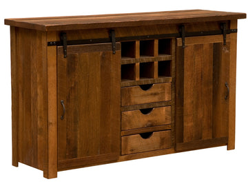 Barnwood Sideboard with Sliding Doors - Retreat Home Furniture