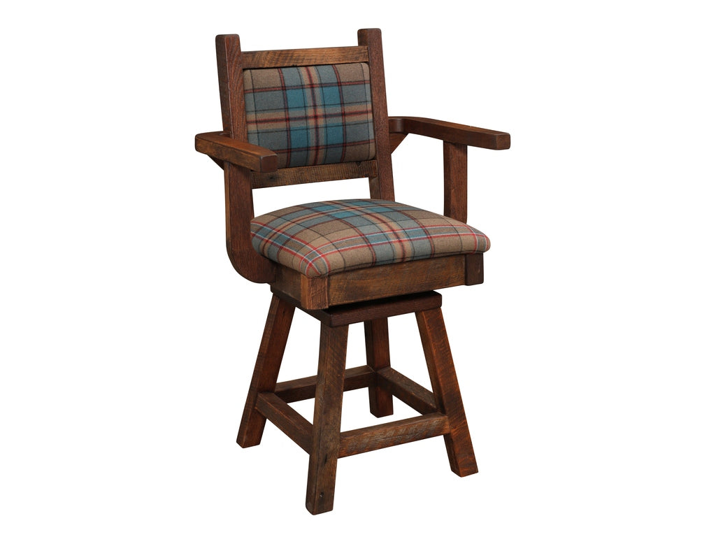Barnwood Colonial Swivel C... by Fireside Lodge — Standard Fabric