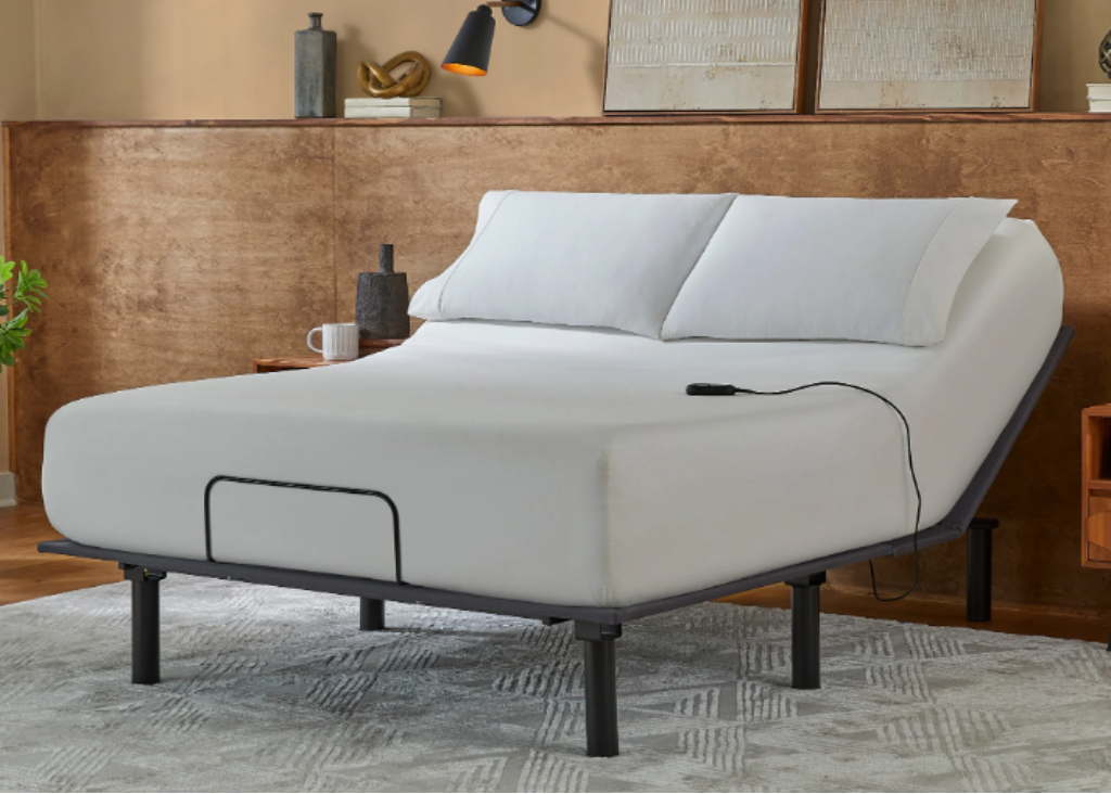 Serta Baselogic Bronze Adjustable Base | Foldable Wired Bed Frame