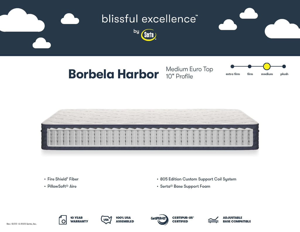 Borbela Harbor Medium Euro Top Mattress - Retreat Home Furniture