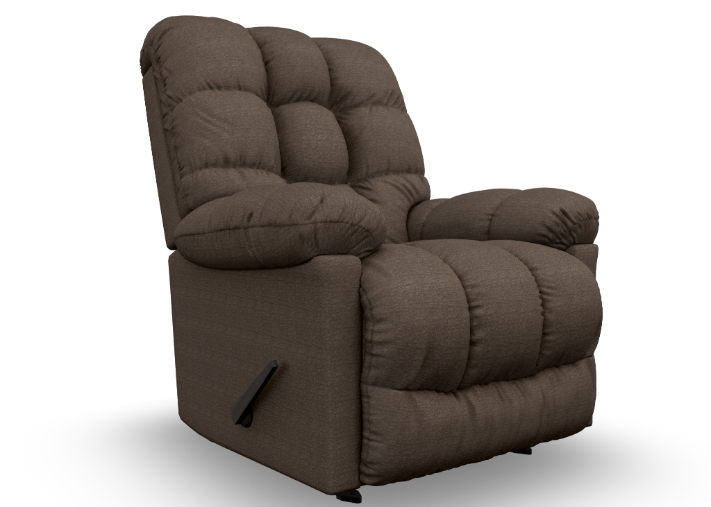 Brown recliner chair on a white background