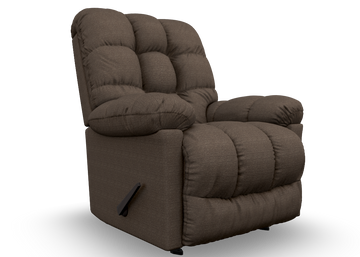 Brown recliner chair on a white background