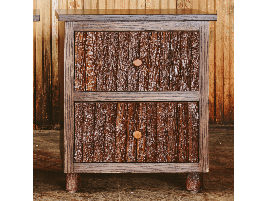Cabin Two Drawer Nightstand by Max Humphrey Retreat Home Furniture
