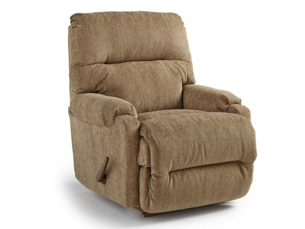 Brown recliner chair on a white background