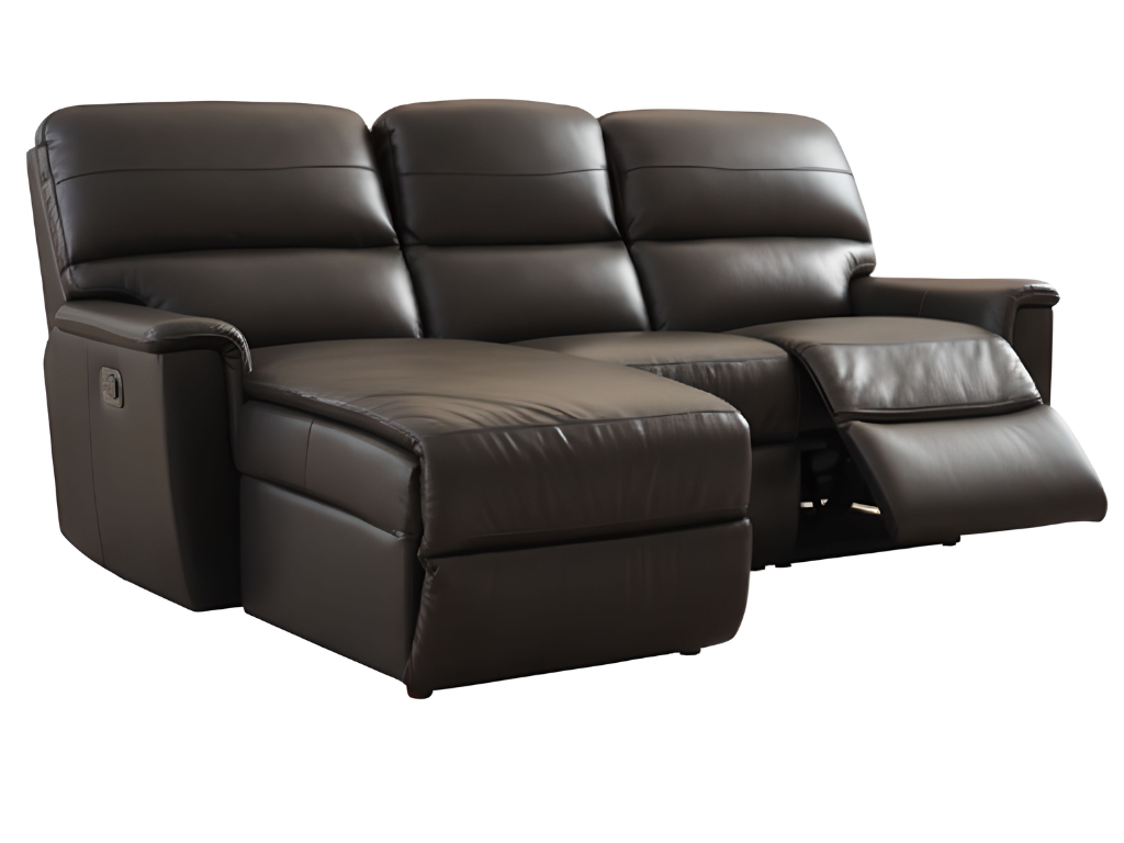 Ava Modular Loveseat & Chaise | Mineral Leather Retreat Home Furniture