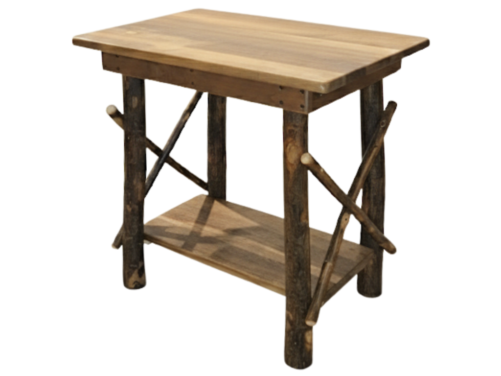 Solid Top End Table with Shelf Retreat Home Furniture