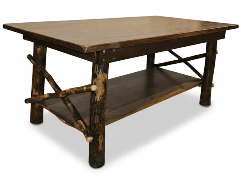 Solid Top Coffee Table with Shelf Retreat Home Furniture