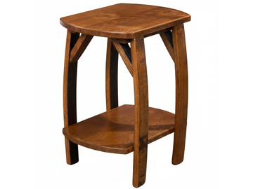 Rustic Barrel End Table Retreat Home Furniture