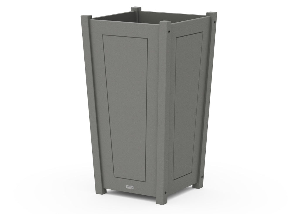 large square plastic planter boxes Country Living Large Tapered Square Tall Planter Box Slate Grey