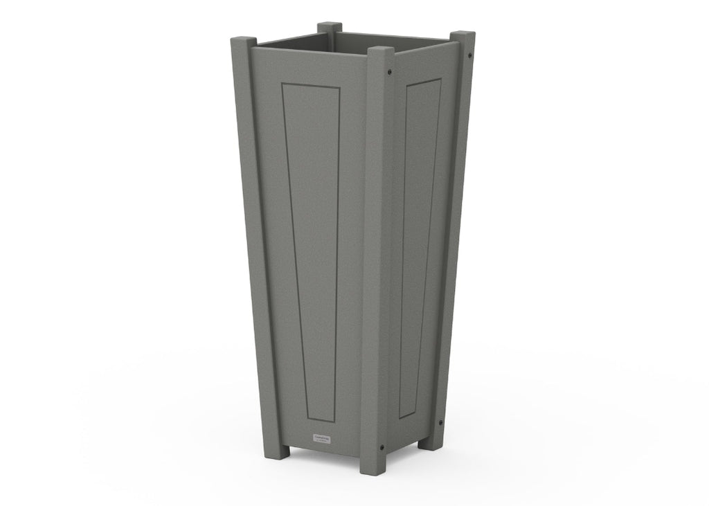 tall box planters Country Living Tapered Square Tall Planter Box Slate Grey