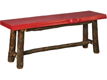 Hickory Bench with Solid Wood Seat