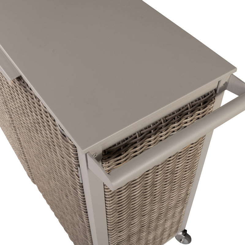 Vista Wicker Serving Buffet Cart | Floor Model Closeout - Retreat Home Furniture