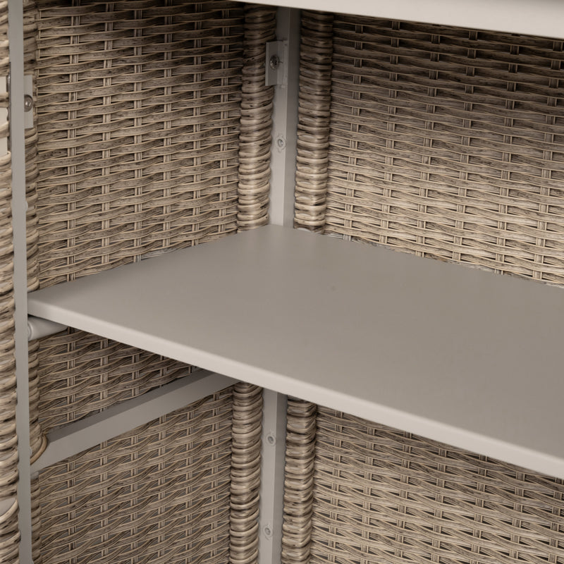 Vista Wicker Serving Buffet Cart | Floor Model Closeout - Retreat Home Furniture