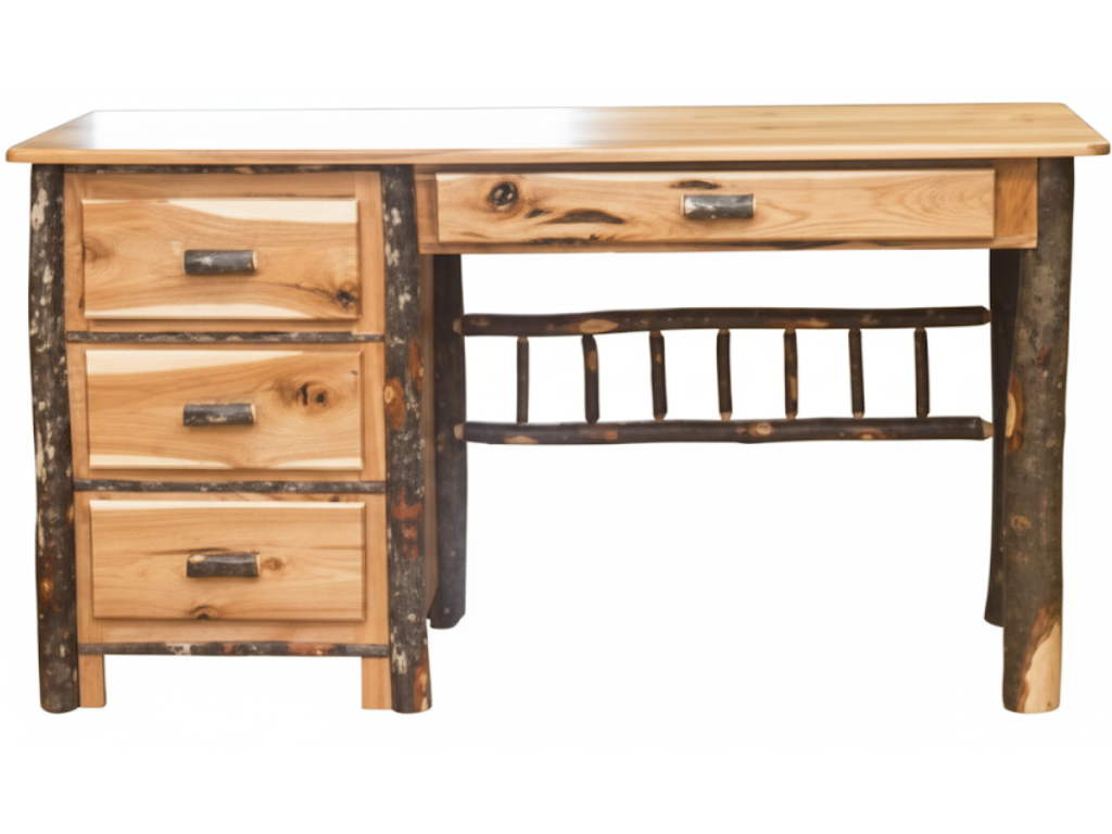 Hickory Knee Hole Desk Retreat Home Furniture