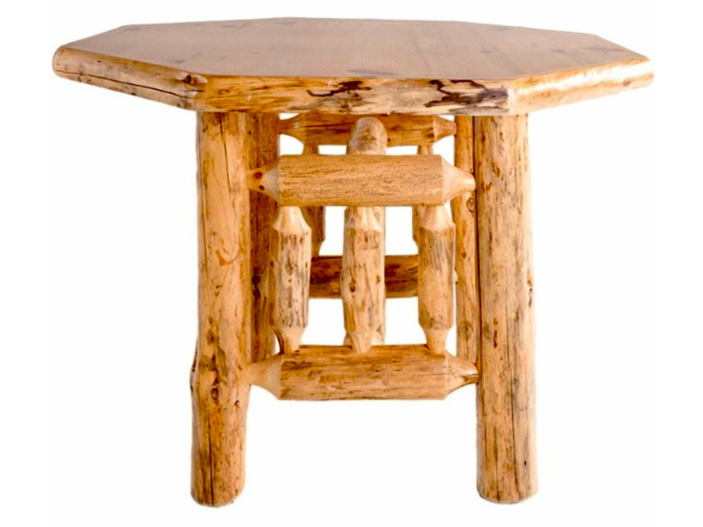 Rustic Red Pine Octagon Dining Table