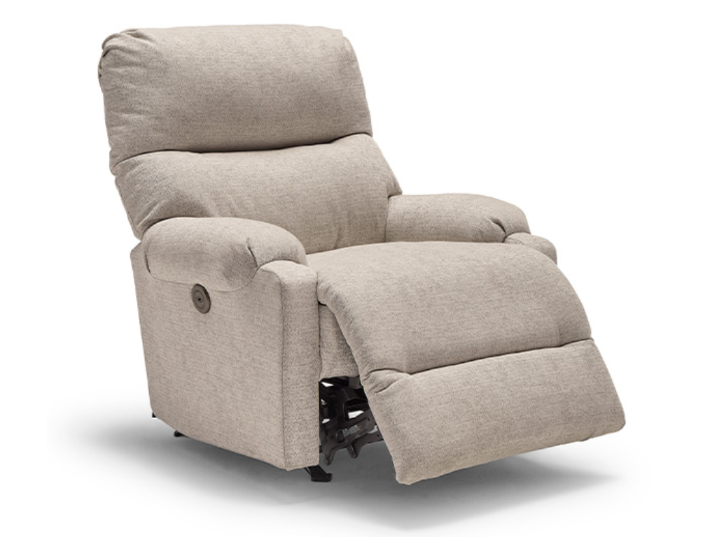 Beige recliner chair on a white background