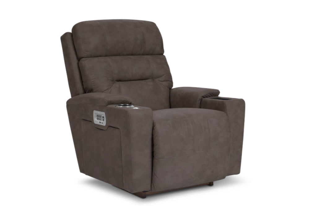 Brown recliner chair on a white background
